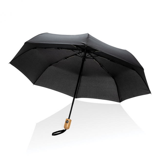 PARAPLUIE PERSONNALISE AUTO RPET IMPACT 'NORTH YORK' - noir
