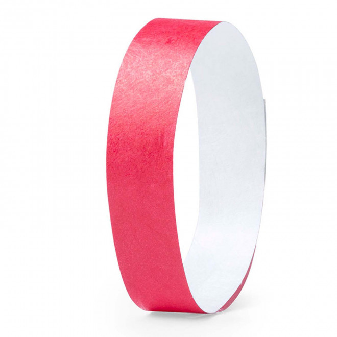 BRACELET  EN PAPIER TYVEK® PERSONNALISABLE 'GUEST 1.9' - rouge