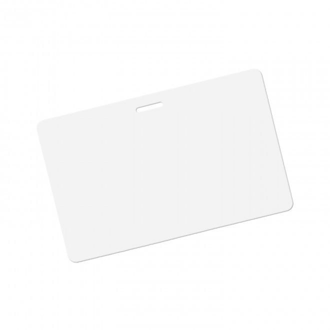 BADGE PERSONNALISABLE EN PVC 'FOPLI' - blanc