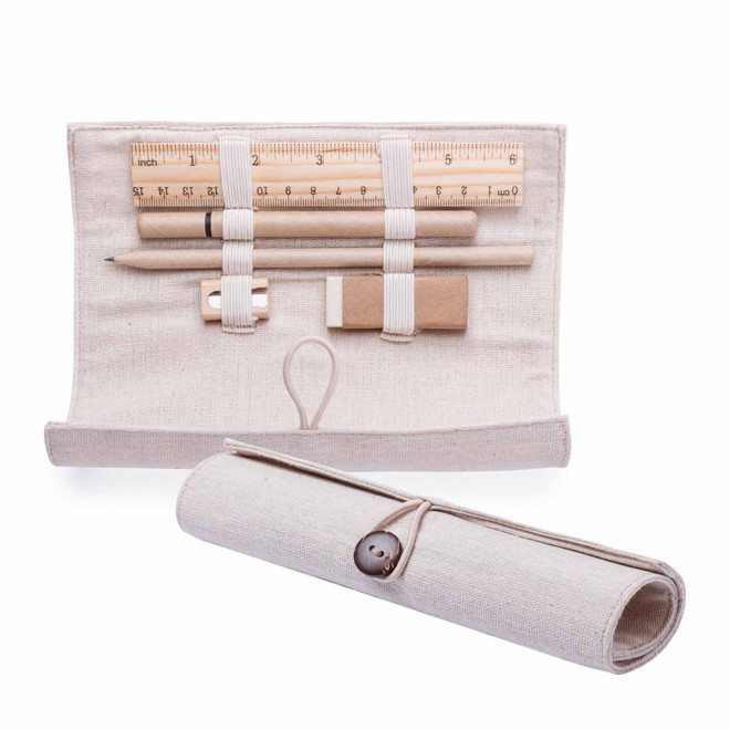 SET ECRITURE PERSONNALISABLE 5 PCS 'POXITO' - beige