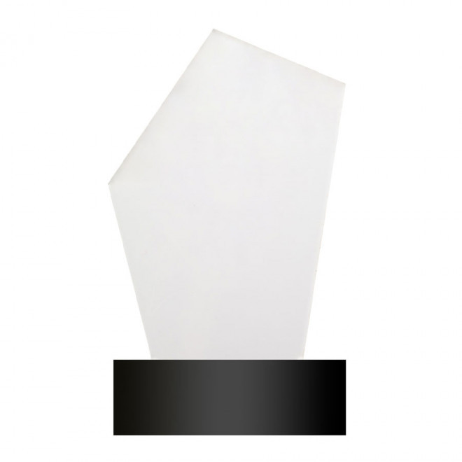 TROPHEE PERSONNALISABLE EN ACRYLIQUE AVEC LAMPE LED 'UKITA' - transparent noir 