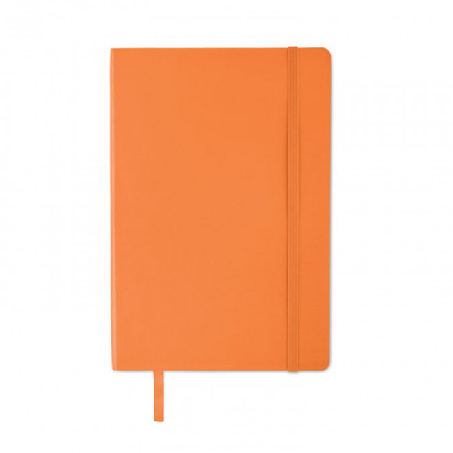 CARNET A5 RECYCLE SOUPLE PERSONNALISABLE 'LUGGATI' - orange