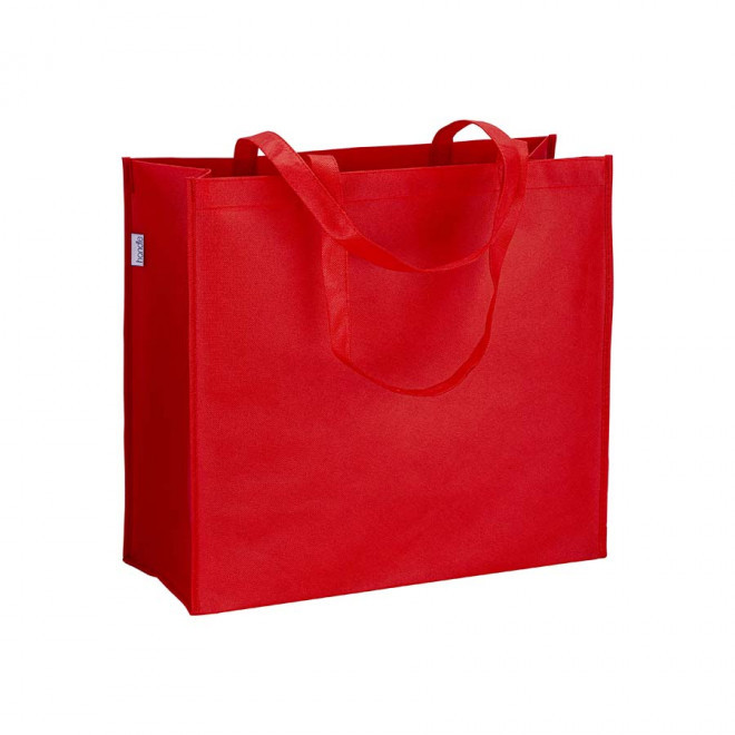 TOTE-BAG PUBLICITAIRE AVEC ANSES LONGUES 'GROSSETO RPET' - rouge
