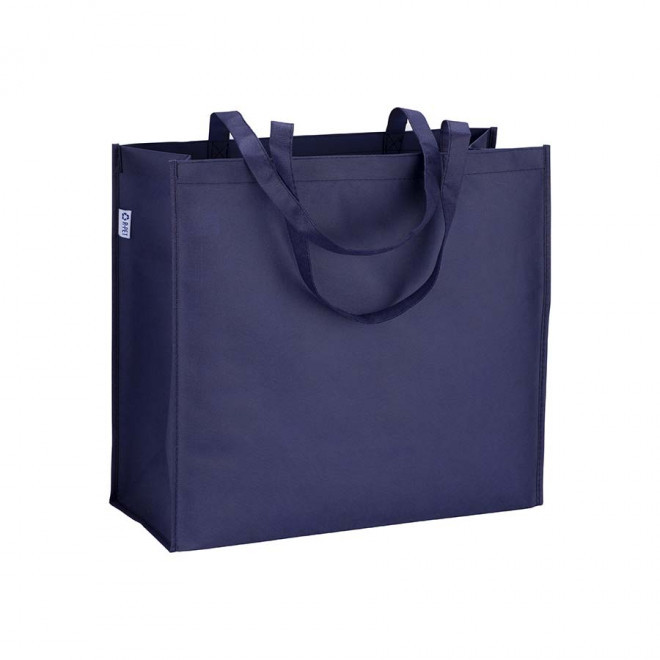 TOTE-BAG PUBLICITAIRE AVEC ANSES LONGUES 'GROSSETO RPET' - bleu