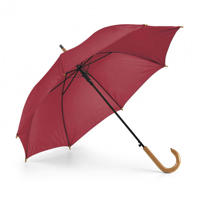 PARAPLUIE PUBLICITAIRE MANCHE CANNE 'DUNDEEMET' - bordeaux