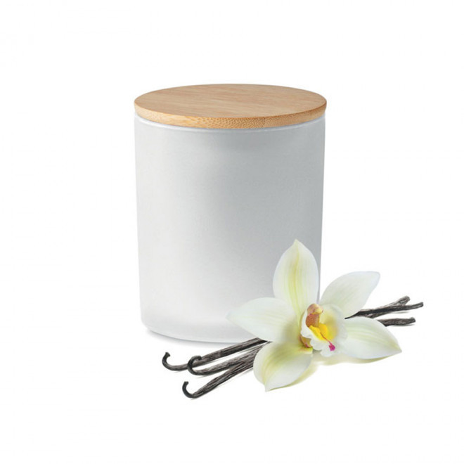 BOUGIE PERSONNALISÉE EN CIRE VÉGÉTALE 'CAPRI' - vanille