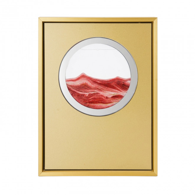 TROPHEE AVEC SABLE MOUVANT PERSONNALISE 'CLEOPATRE' - or