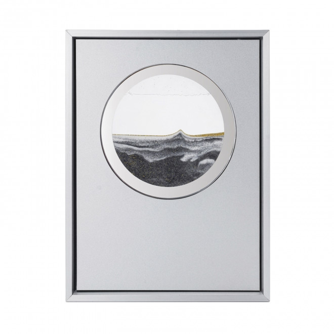 TROPHEE AVEC SABLE MOUVANT PERSONNALISE 'CLEOPATRE' - argent