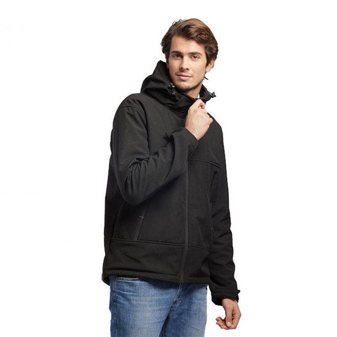 BLOUSON PERSONNALISÉ SOFTSHELL HOMME 'GABOR' - noir