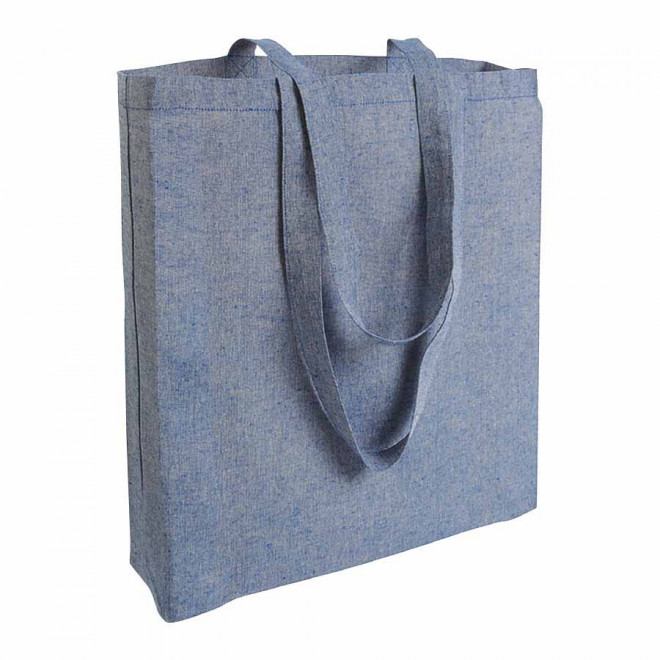 TOTE-BAG PUBLICITAIRE EN COTON RECYCLÉ 210 G/M² 'BOQUITA' - bleu