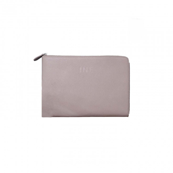 POCHETTE PERSONNALISÉE POUR TABLETTE EN CUIR 'DUIR' - taupe