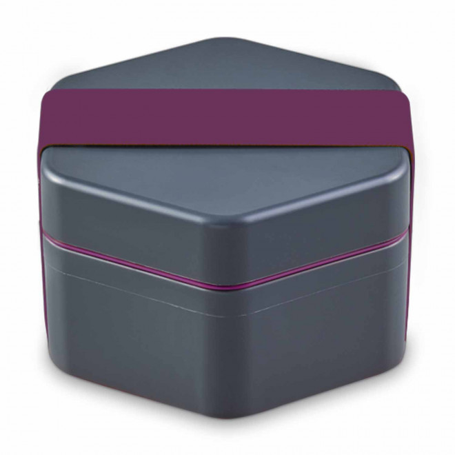 LUNCH BOX PERSONNALISABLE 'MADO' - gris/violet