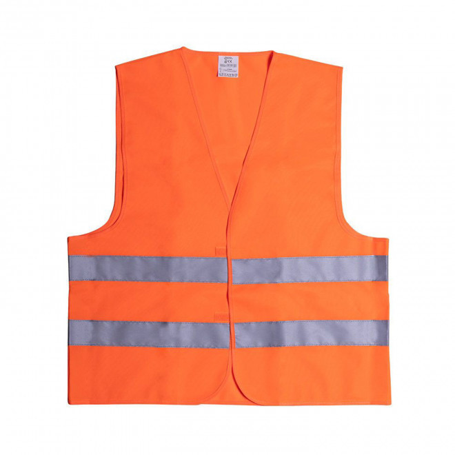 GILET DE SECURITE PERSONNALISABLE 'FLUOSAFE TAILLE UNIQUE' - orange fluo