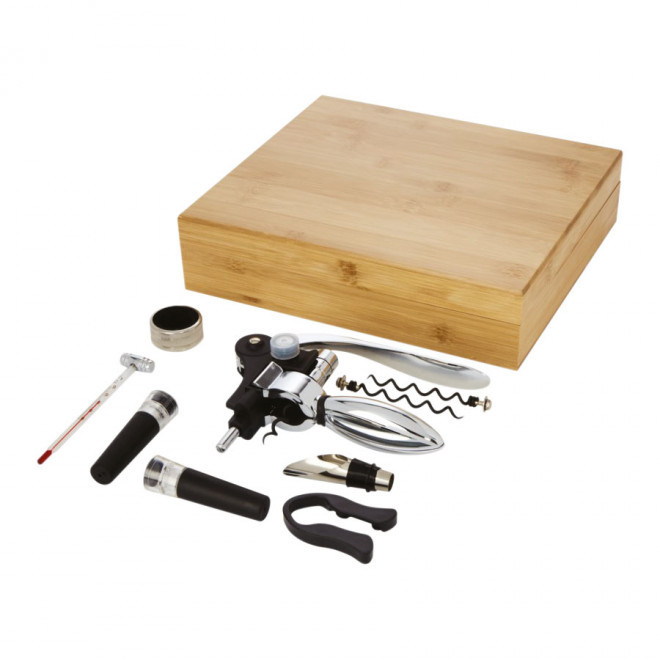 COFFRET À VIN PERSONNALISÉ 9 PIÈCES 'CAJA' - EXPEDITION RAPIDE 4 JOURS - bois