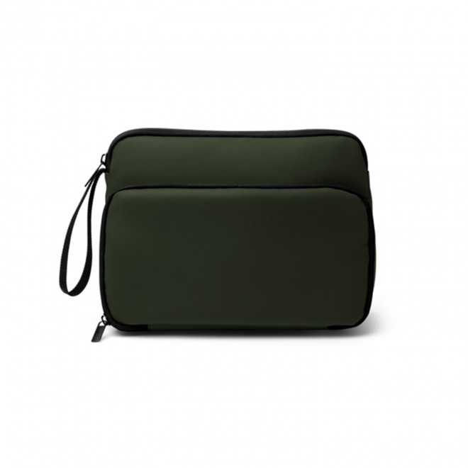 TROUSSE DE TOILETTE PERSONNALISABLE EN PU 'FILOZ' - vert fonce