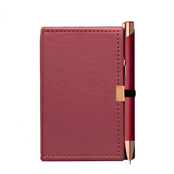 BLOC-NOTES PERSONNALISÉ ET STYLO 'CROSKI' - rouge