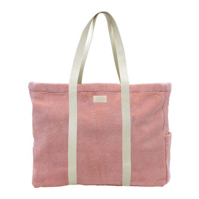 SAC DE PLAGE EN EPONGE PERSONNALISABLE 'GARANCE' - rose