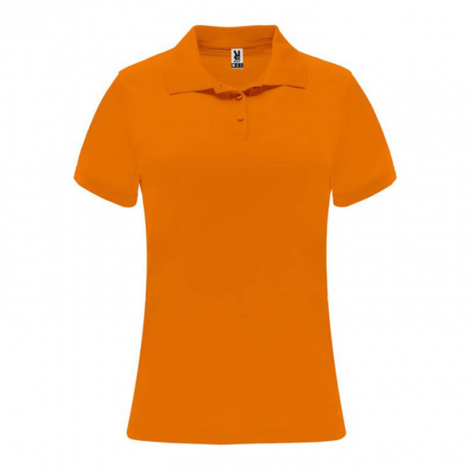 RAPIDE 4J - POLO SPORT FEMME PERSONNALISE 'MONZHA' - orange fluo