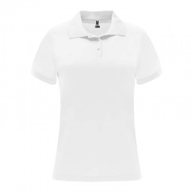 RAPIDE 4J - POLO SPORT FEMME PERSONNALISE 'MONZHA' - blanc