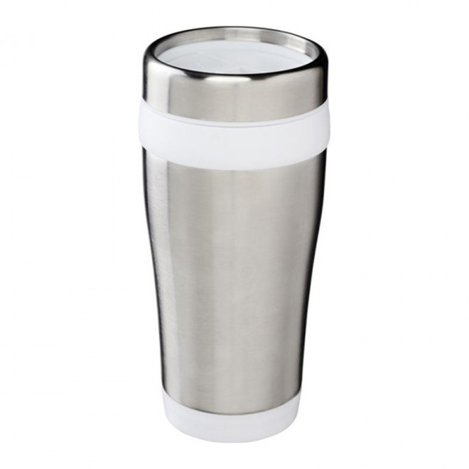 MUG ISOTHERME PUBLICITAIRE 'PYRENEES' - EXPEDITION RAPIDE 4 JOURS - blanc