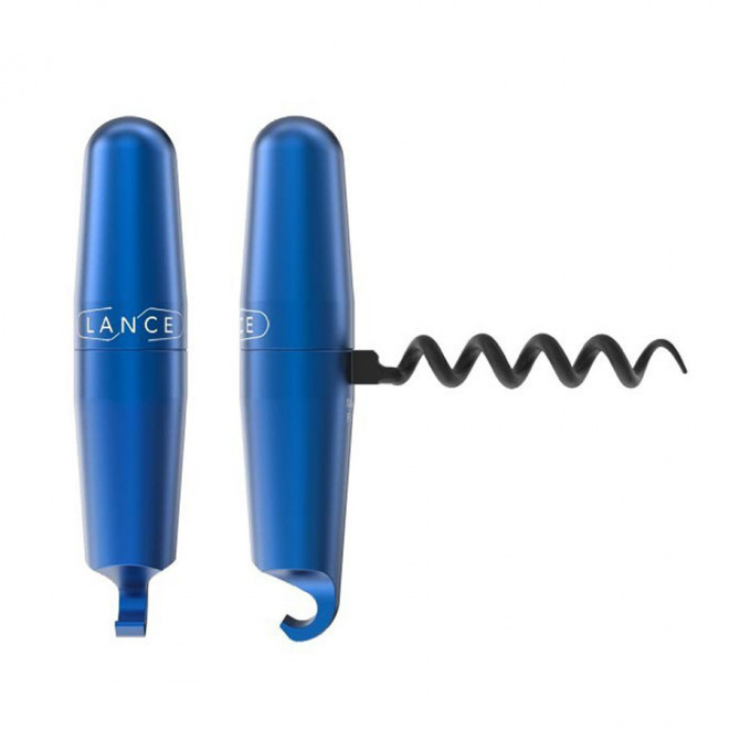 TIRE-BOUCHON PERSONNALISÉ DÉCAPSULEUR LANCE® 'ELIX' - bleu