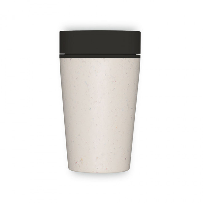 MUG PERSONNALISABLE REUTILISABLE ET DURABLE 'KAFFI' - blanc chine/noir