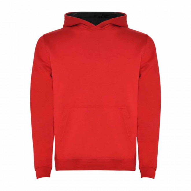 SWEAT SHIRT CAPUCHE PERSONNALISE 'RAPHAEL KIDS' - rouge / noir