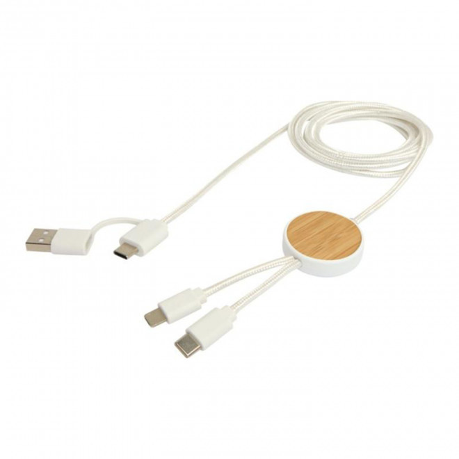 RAPIDE 4J - CABLE CHARGE PERSONNALISE 'ONTARIA LONG BOIS' - blanc