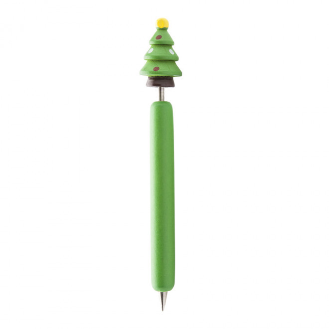 STYLO PERSONNALISÉ FIGURINE DE NOËL 'TALVI' - vert
