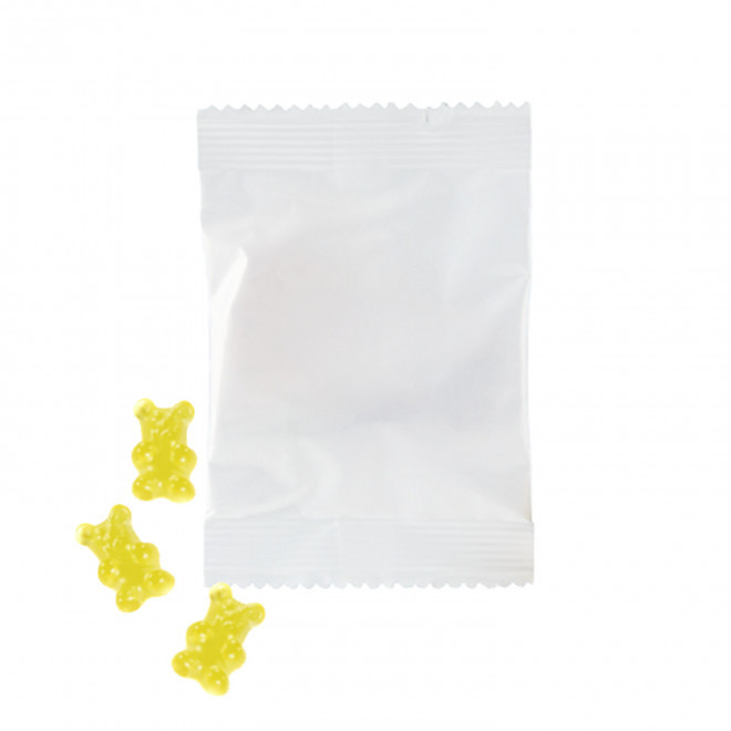 BONBONS GOMME DE FRUIT PERSONNALISEE 'WINNY UNI' - jaune