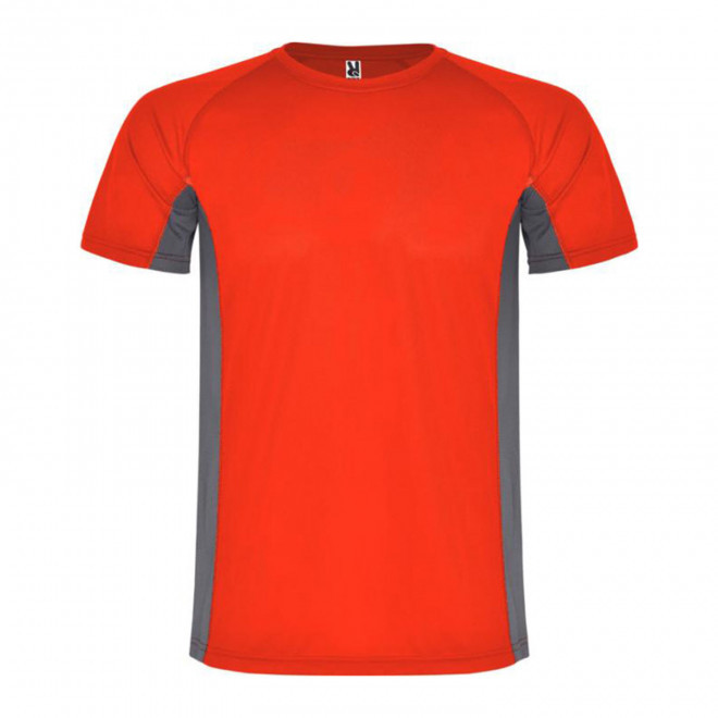 TEE-SHIRT DE SPORT PERSONNALISABLE 'SHANGHAI' - rouge/gris