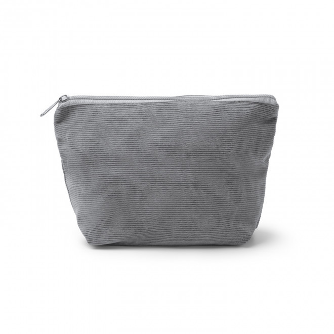 TROUSSE DE TOILETTE PERSONNALISABLE VELOURS 'BUDINSKY' - gris