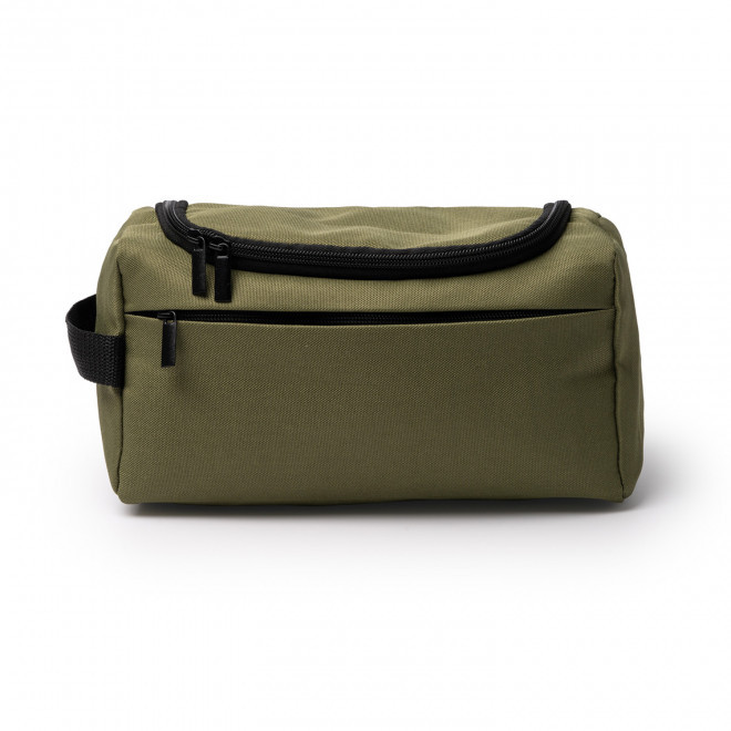 TROUSSE DE TOILETTE PERSONNALISABLE RPET 'NIXO' - vert fonce