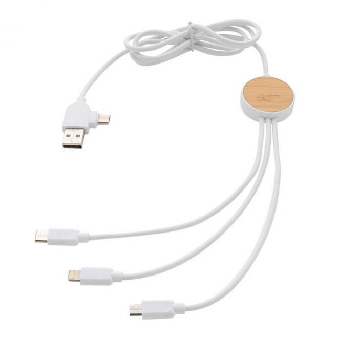 CÂBLE MULTIFONCTIONS PERSONNALISABLE 'ONTARIO LONG BOIS' - blanc