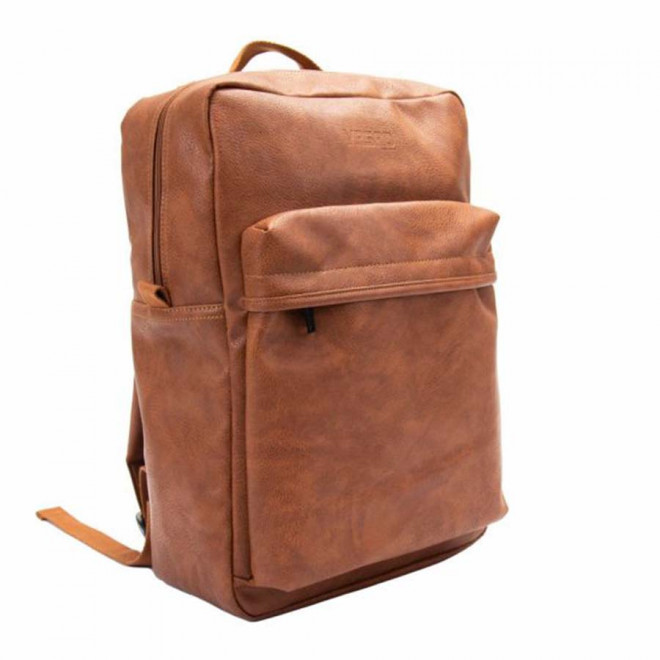 SAC À DOS ORDINATEUR PUBLICITAIRE 'FURGED' - cognac