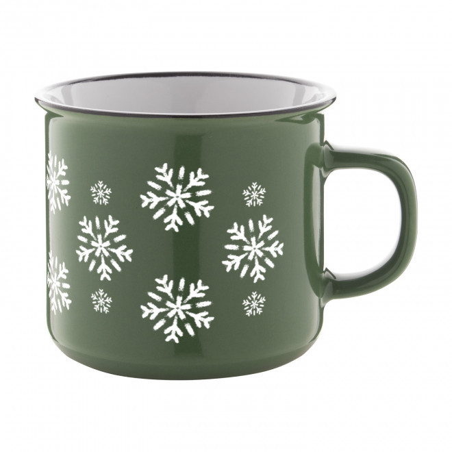 MUG CERAMIQUE 300ML PERSONNALISABLE 'RONSIO NOEL' - vert forêt