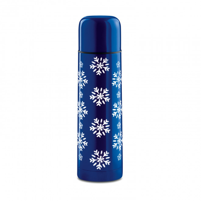 BOUTEILLE ISOTHERME 500ML PERSONNALISABLE 'CHATEL NOEL' - bleu foncé