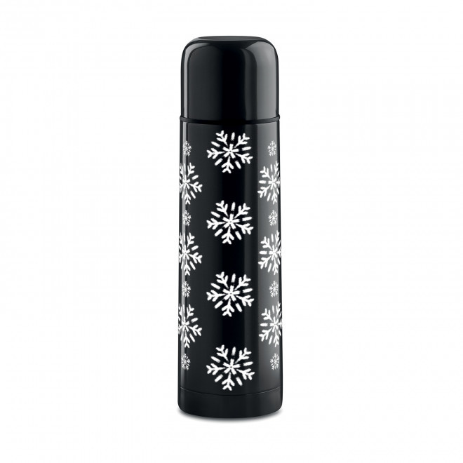BOUTEILLE ISOTHERME 500ML PERSONNALISABLE 'CHATEL NOEL' - noir