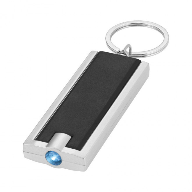 RAPIDE 4J - PORTE-CLÉS PERSONNALISÉ LUMINEUX 'FLAT' - noir