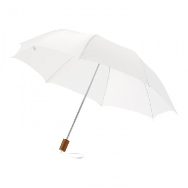 PARAPLUIE PERSONNALISÉ PLIABLE 'LINWOOD' - EXPÉDITION RAPIDE 4 JOURS - blanc
