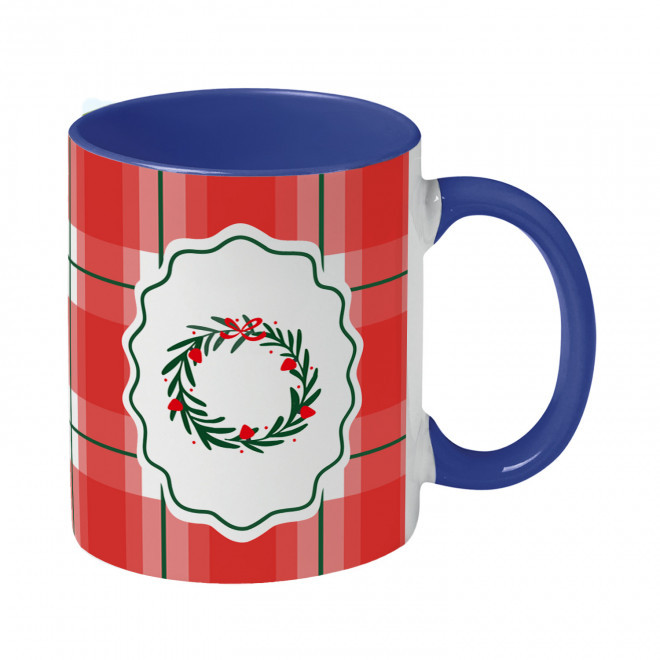 MUG CERAMIQUE 350ML PERSONNALISABLE 'SYLVIA NOEL' - bleu marine