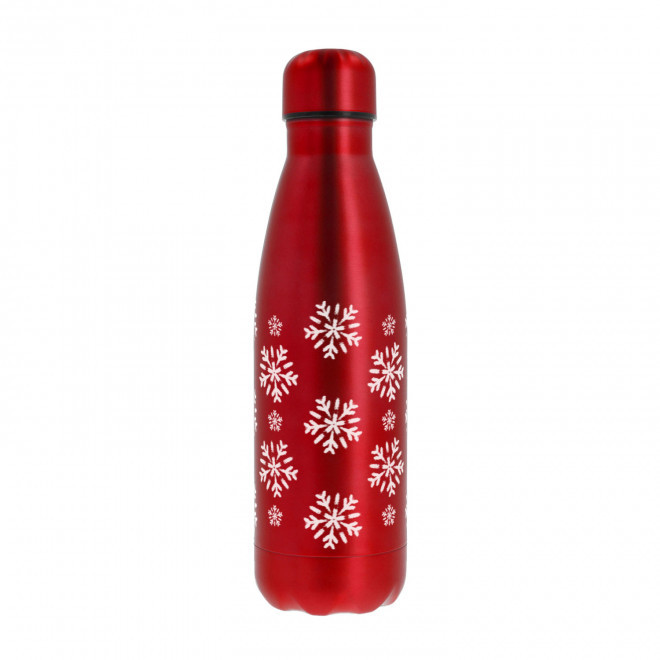 BOUTEILLE ISOTHERME 500 ML PERSONNALISABLE 'ASTRIO NOEL' - rouge métallisé
