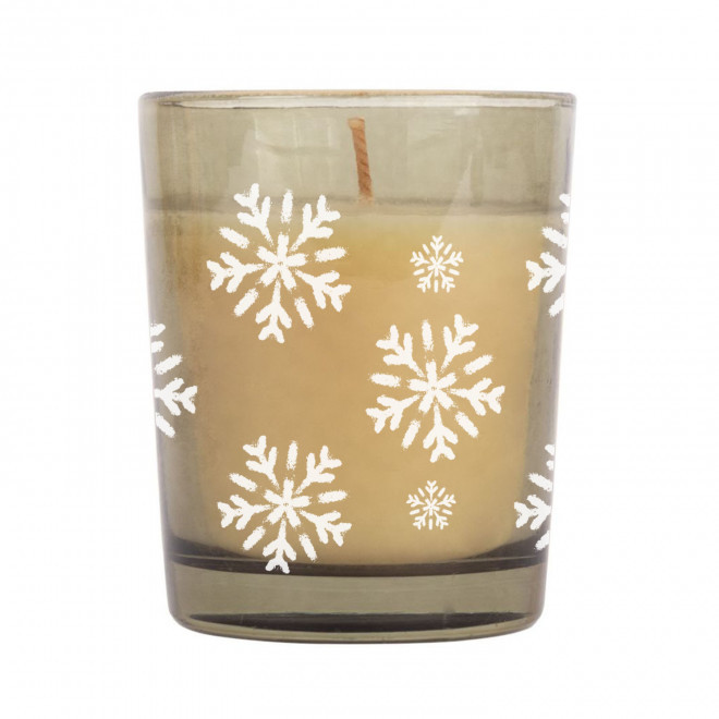 BOUGIE PARFUMEE EN VERRE PERSONNALISABLE 'COSYO NOEL' - lin