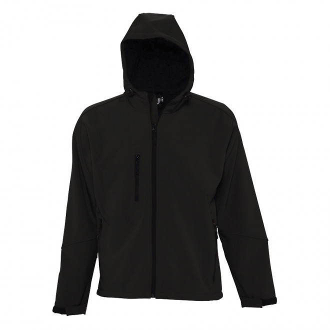 VESTE SOFTSHELL A CAPUCHE HOMME 'REPLAY ' 340 GR/M² - noir