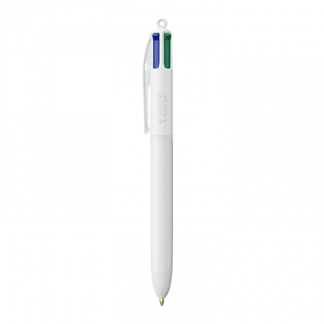 STYLO 4 COULEURS PUBLICITAIRE BIC® 'CLASSIQUE' - blanc