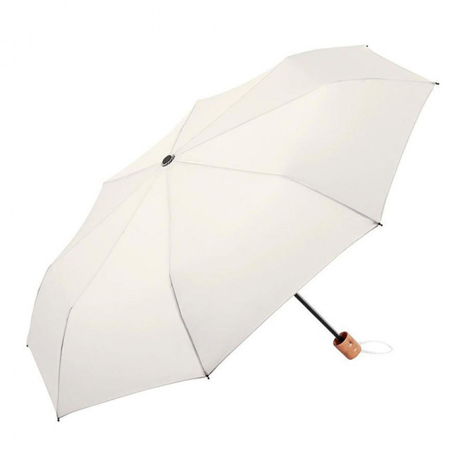 PARAPLUIE PUBLICITAIRE DE POCHE AVEC SAC FARE® 'LIVERPA' - blanc cassé