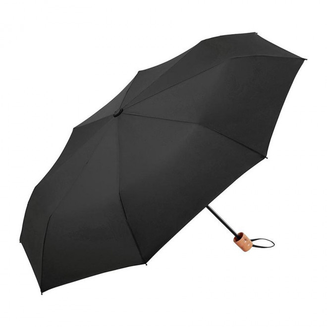 PARAPLUIE PUBLICITAIRE DE POCHE AVEC SAC FARE® 'LIVERPA' - noir