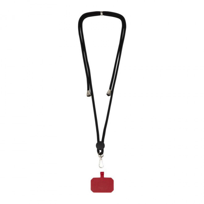 CORDON PERSONNALISÉ TOUR DE COU TELEPHONE 'NURAS' - rouge