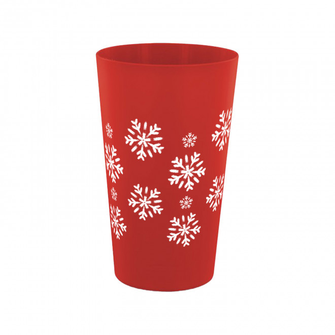 GOBELET MIF 30CL PERSONNALISABLE 'CUPY NOEL' - rouge opaque
