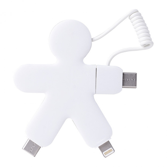 EXPRESS 72H - CÂBLE DE CHARGEMENT PUBLICITAIRE XOOPAR® 'BUDDY CABLE' - blanc